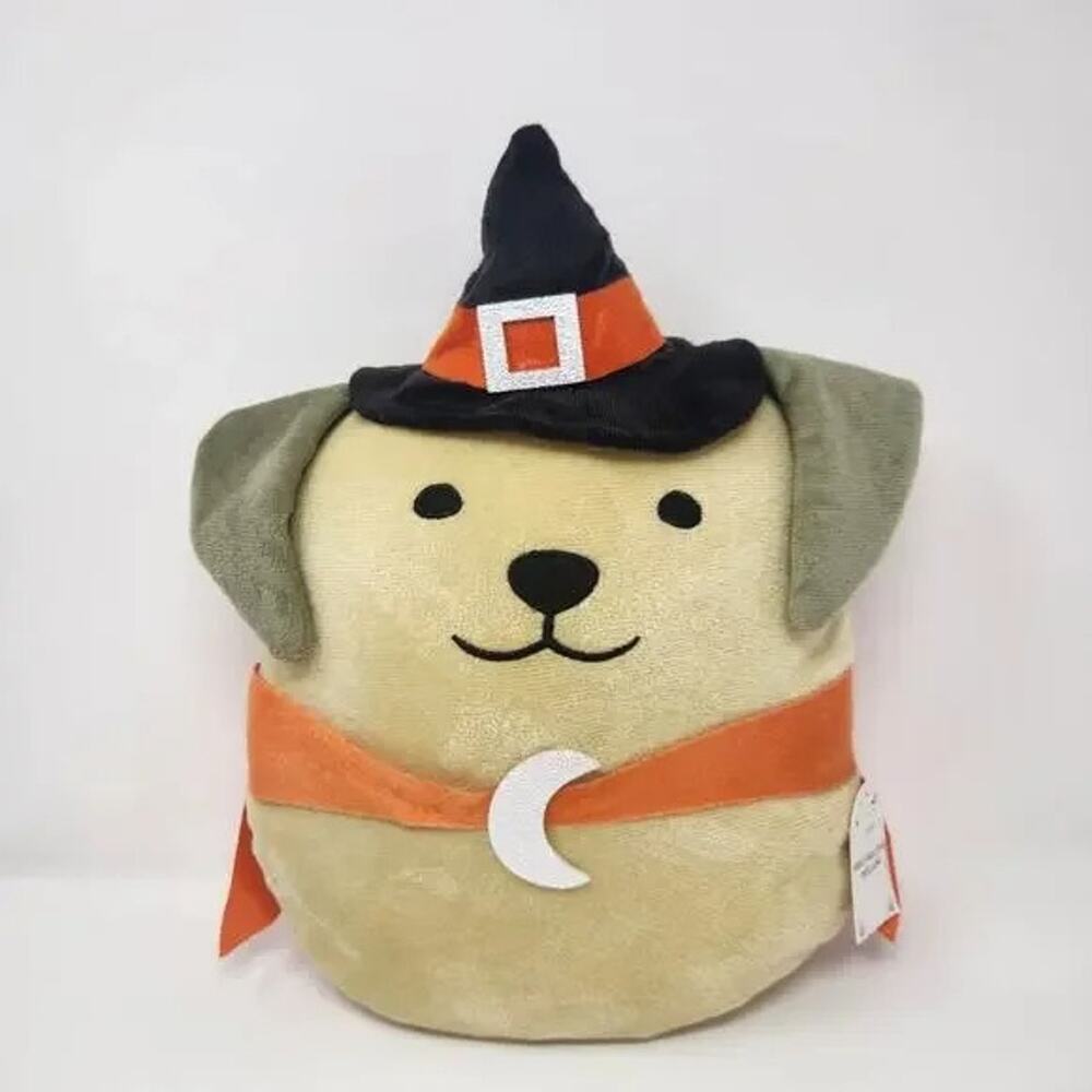 Witch Plush Dog Decorative Halloween Pillow